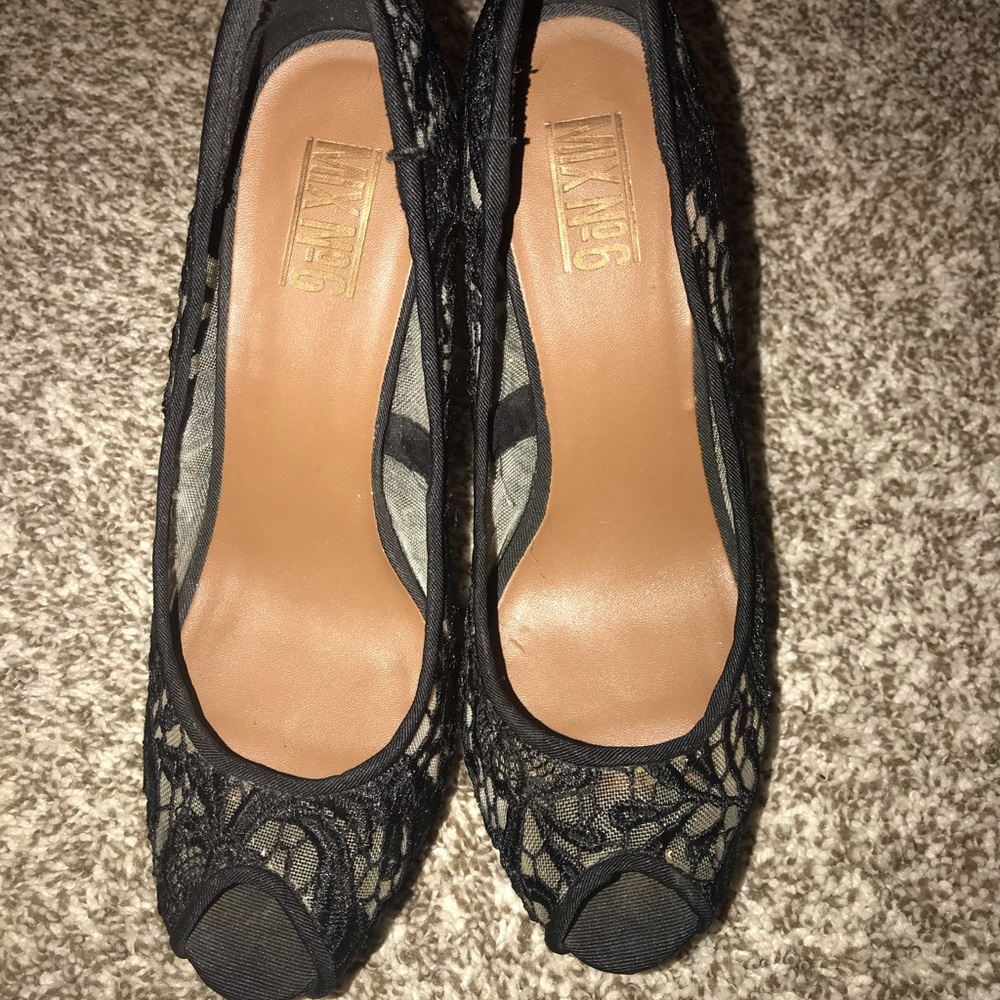 Peep toe stilettos